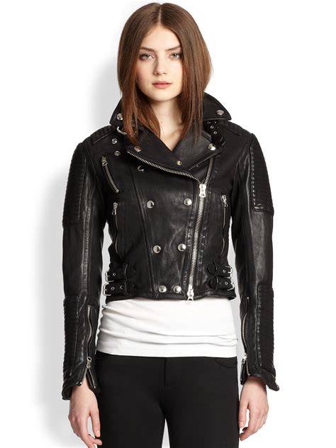 burberry patternsby leather jacket|Burberry leather jacket women's.